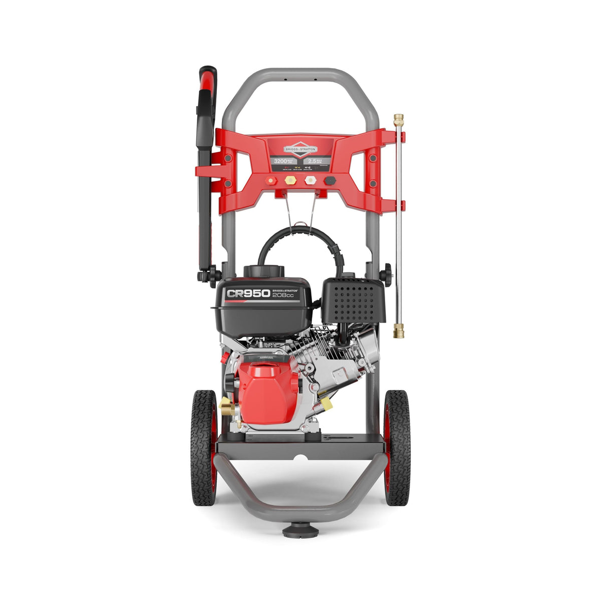 3200 PSI 2.5 GPM 208cc Engine Wheeled Gas Pressure Washer