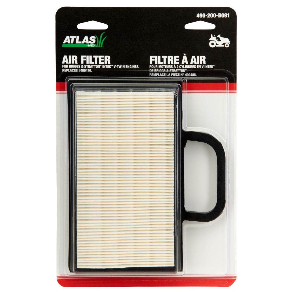 Lawn Tractor Replacement Air Filter, Twin Intek, Cartridge/Pre-cleaner