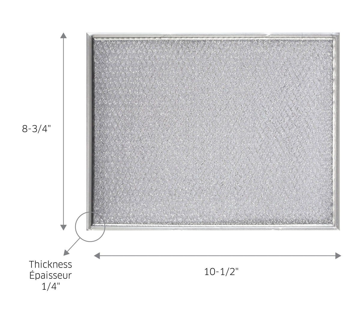 BP29 Aluminum Grease Replacement Filter for BU2, BU3 & NU Series Range Hoods