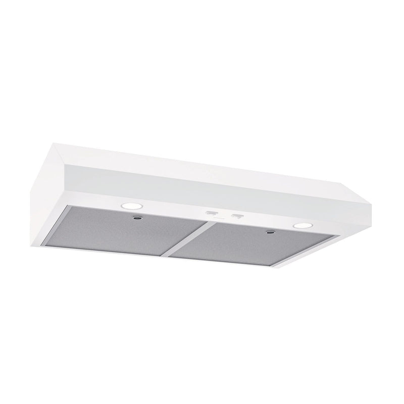 Glacier1 350CFM Under Cabinet Kitchen Exhaust Fan Range Hood, White, 30-in X3318