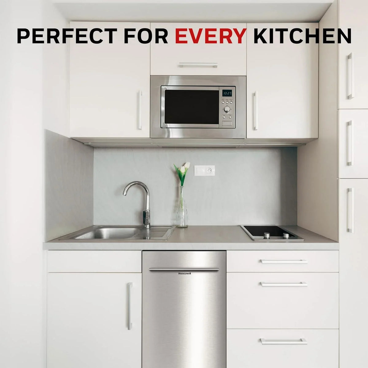 18 Inch Dishwasher with 8 Place settings, 6 Washing Programs, Stainless Steel Tub, UL/Energy Star- Stainless Steel