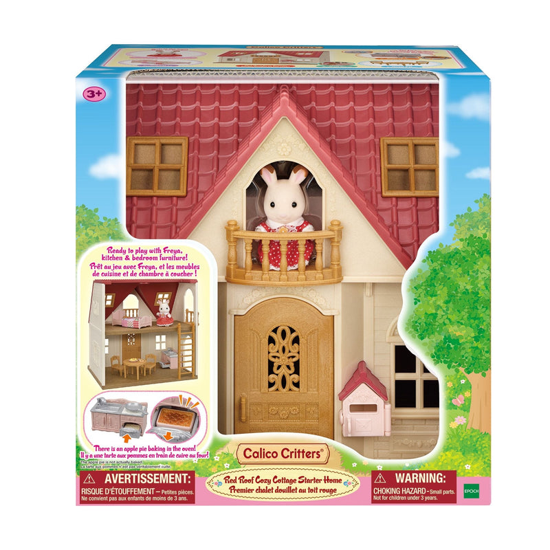 Calico Critters Red Roof Cozy Cottage Dollhouse Playset with Figure and Furniture Z7623