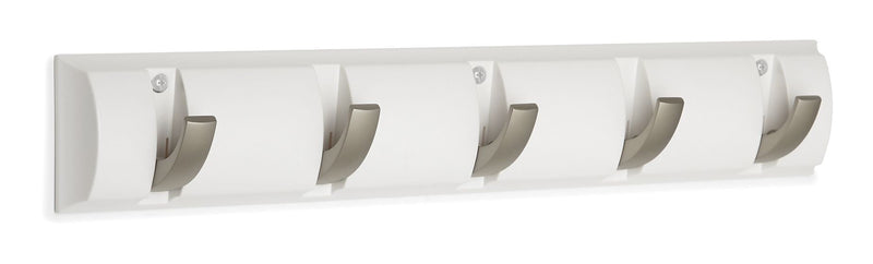 CANVAS Clement Steel 5-Hook Flip Down Rail, White, 20-in D568