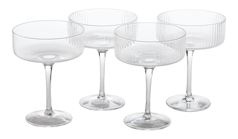 CANVAS Coupe/Champagne Glasses, Dishwasher-Safe, 4-pc B9434
