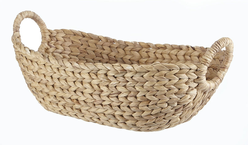 CANVAS Della Oval Woven Natural Material Storage Basket, 19.6 x 11.4 x 8-in T3217