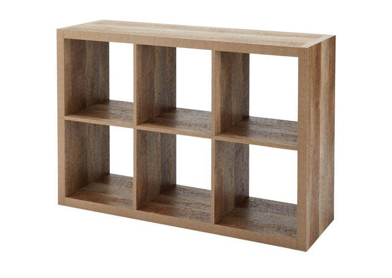 CANVAS Fraser 6-Cube Storage Organizer, Bookcase/Bookshelf, Light Oak Finish O6289