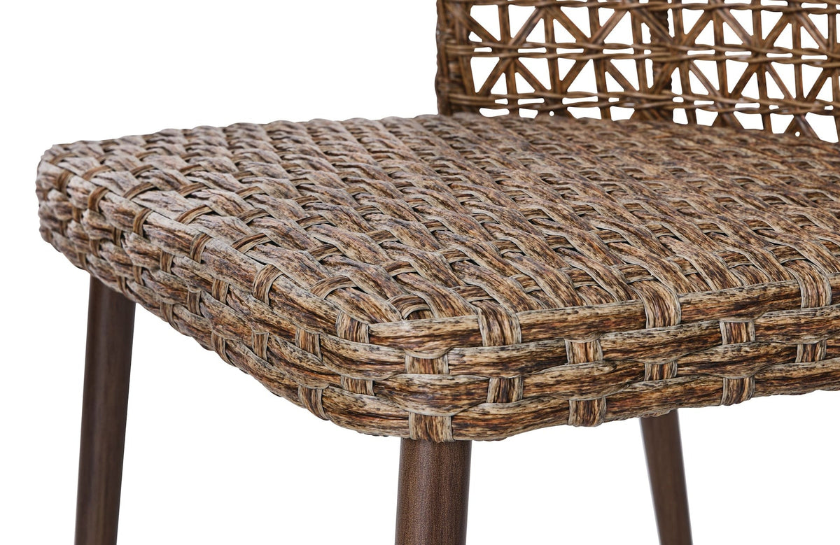 CANVAS Grayling Wicker Outdoor Patio Chat Set with Padded Cushions, Brown, 3-pc