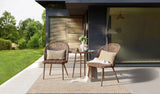 CANVAS Grayling Wicker Outdoor Patio Chat Set with Padded Cushions, Brown, 3-pc
