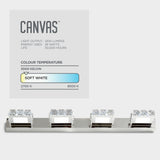 CANVAS Isabella 4-Light Crystal Design LED Vanity Light Fixture, Chrome