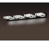 CANVAS Isabella 4-Light Crystal Design LED Vanity Light Fixture, Chrome