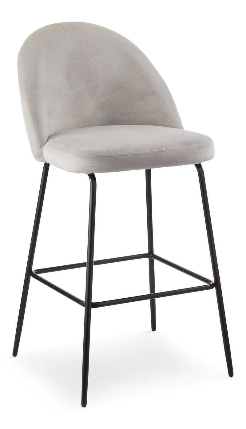 Canvas Koen Bar Elegant Counter Stool with Footrest, Grey G1323