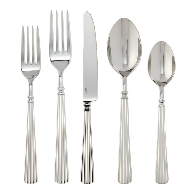 CANVAS Lensworth Vintage Rib Flatware Set, Stainless Steel, Serves 4, 20-pc U3333