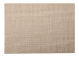CANVAS Lurex Rectangle Textilene Woven Placemat, Prosecco, 13-in x 18-in, 4-pk