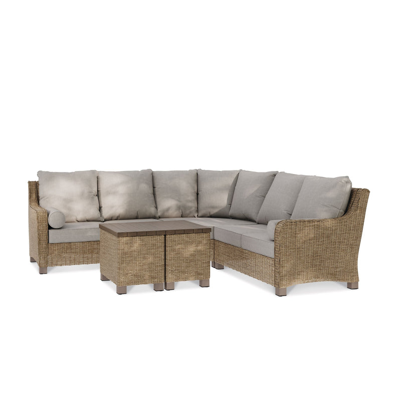 CANVAS Moraine All-Weather Wicker Outdoor/Patio Sectional Set, UV-Resistant Cushions, 5-pc H7812