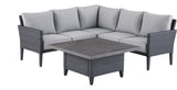 CANVAS Square Outdoor Patio Conversation Dining Set with UV-Resistant Cushions, 3-pc