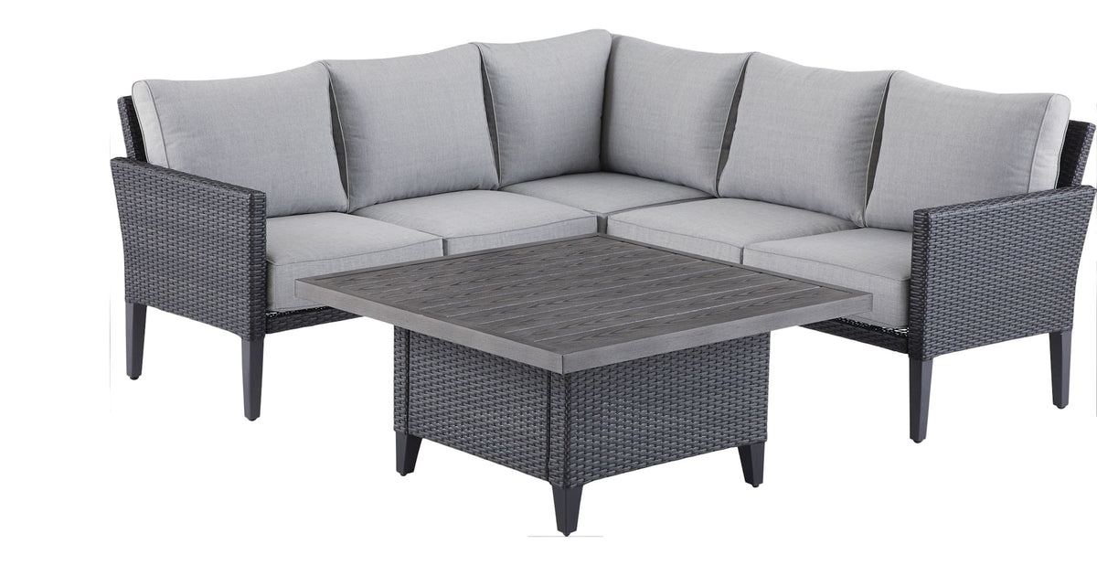CANVAS Square Outdoor Patio Conversation Dining Set with UV-Resistant Cushions, 3-pc