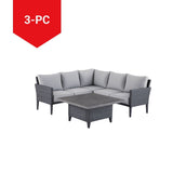 CANVAS Square Outdoor Patio Conversation Dining Set with UV-Resistant Cushions, 3-pc