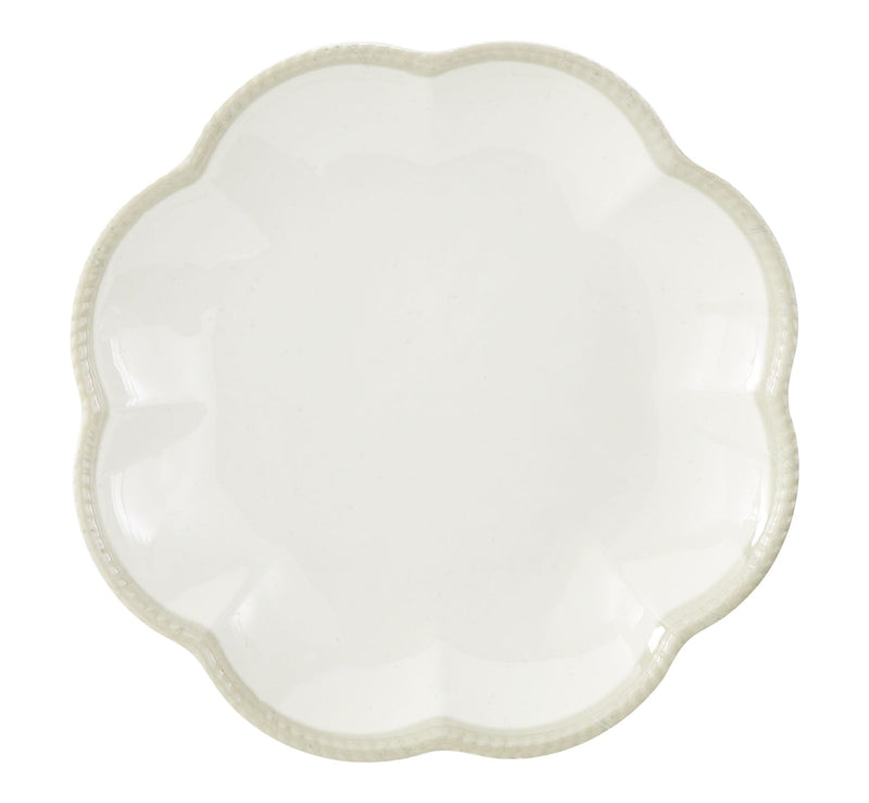 CANVAS Scalloped Side Plate, BPA-free, Plastic, Ivory Colour C3786