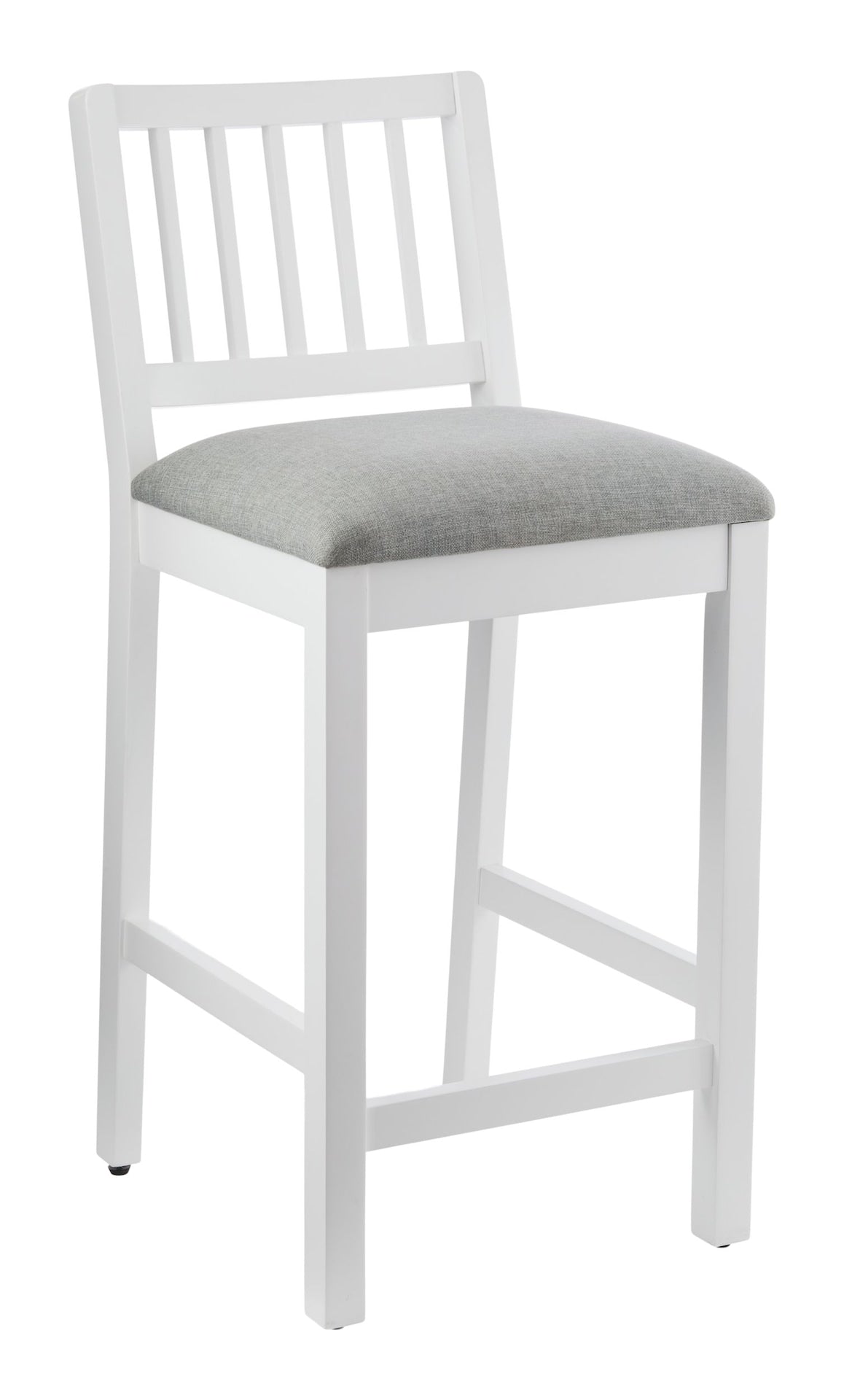 Canvas Theo Wooden Counter Stool with Footrest, White