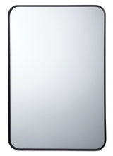 CANVAS Truro Metal Rectangular Wall Mirror, Black, 20 x 30-in