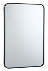 CANVAS Truro Metal Rectangular Wall Mirror, Black, 20 x 30-in