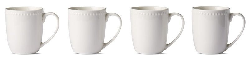 CANVAS Whitworth Porcelain Mug Set, White, 4-pk Y5408