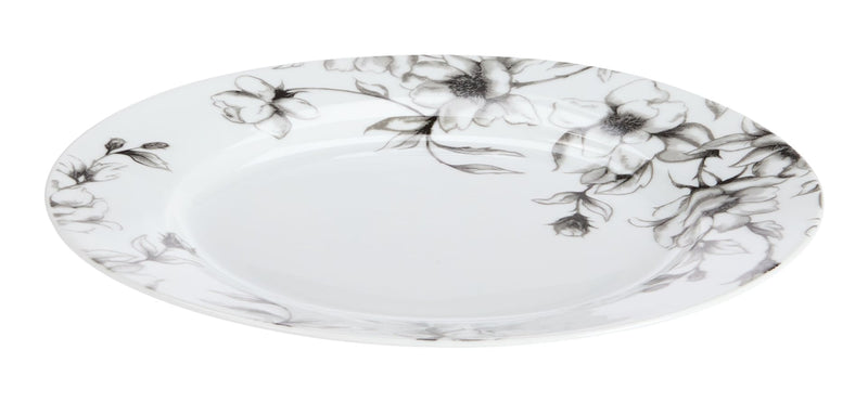 CANVAS Wild Rose Dinner Plate, 1-pc, White, Dishwasher & Microwave-Safe J5335
