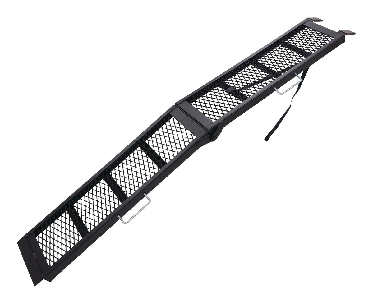 CargoMaster Power Sport Steel Mesh Centre Folding Loading Ramp, 80 x 11 in, Single Ramp