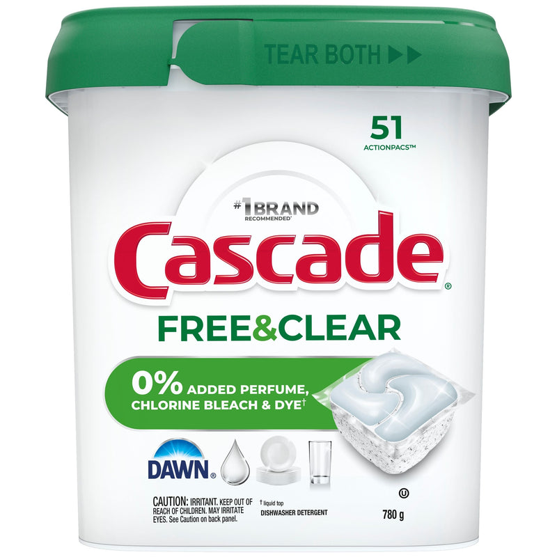 Free & Clear ActionPacs Dishwasher Detergent Pods, Unscented, 51-pk K2701