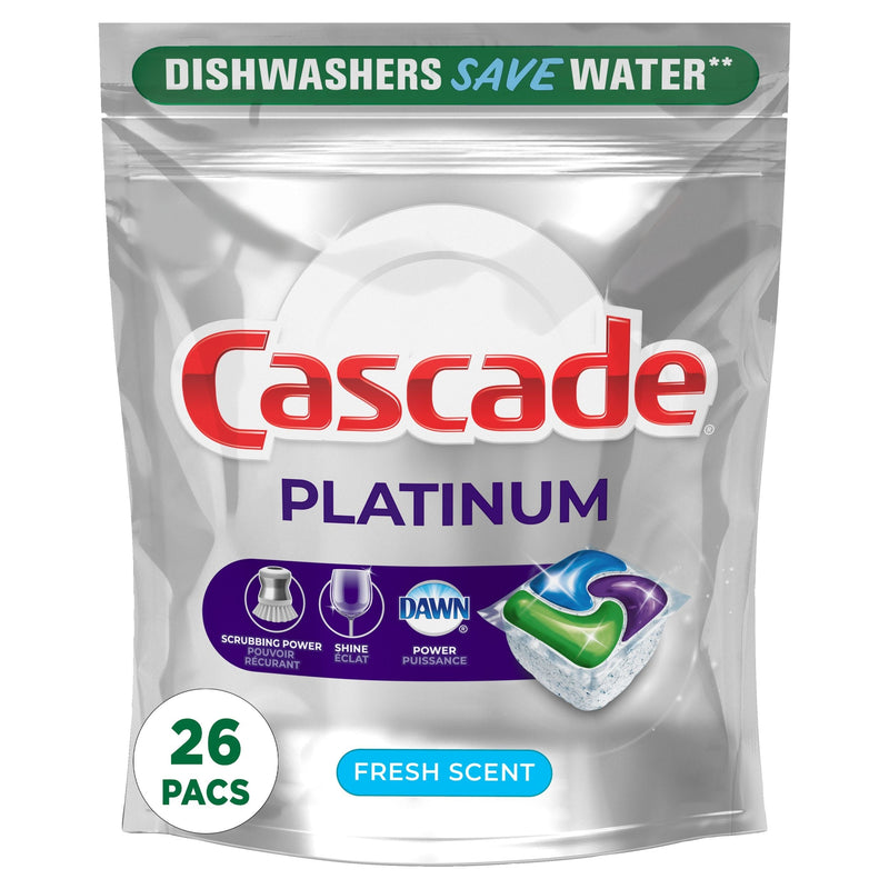 Platinum Action Pacs Dishwasher Detergent, Fresh Scent, 26-ct D1785