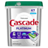 Cascade Platinum ActionPacs Dishwasher Detergent Pods, Fresh, 67 Count