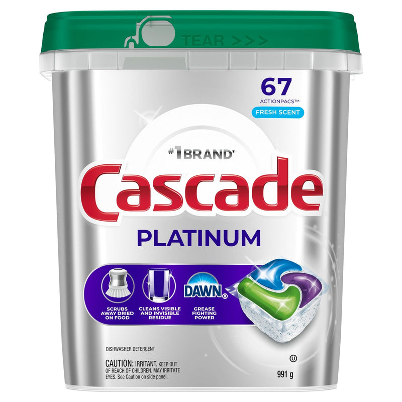Platinum ActionPacs Dishwasher Detergent Pods, Fresh, 67 Count F4183