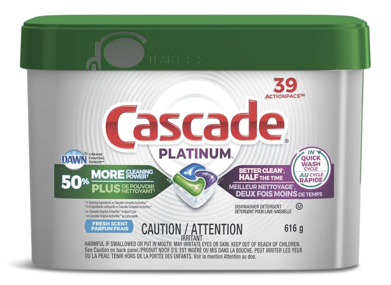 Platinum Dishwasher Detergent Pods, Fresh, 39-pk F5728