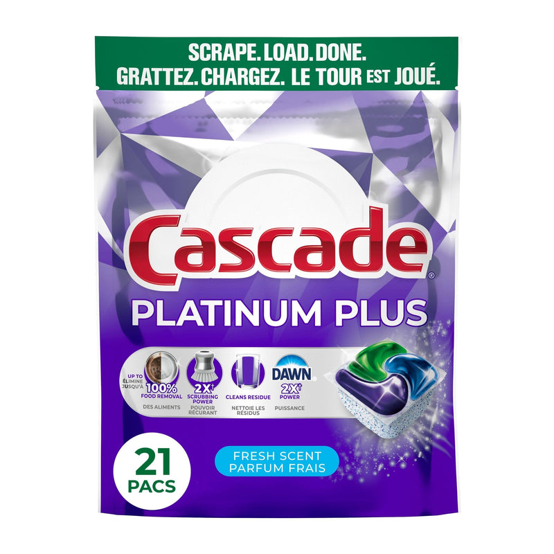 Platinum Plus ActionPacs Dishwasher Detergent Pods, Fresh, 21 Count U8316