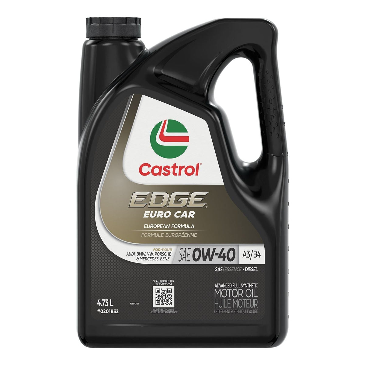 EDGE Euro 0W40 A3/B4 Advanced Synthetic Engine/Motor Oil, 5-L