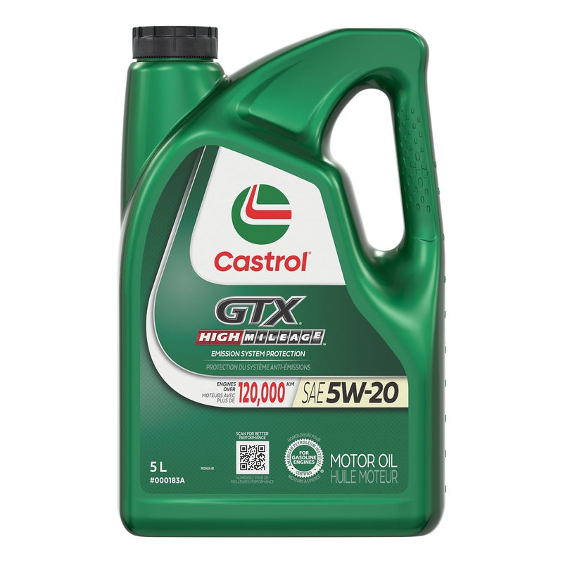 GTX High Mileage 5W20 Conventional Engine/Motor Oil, 5-L J1337