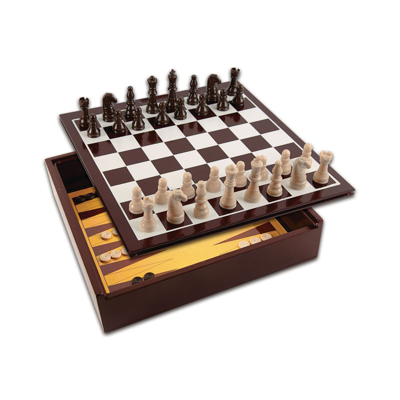 Classic 10-in-1 Wooden Game Set with Durable Storage Box A5936