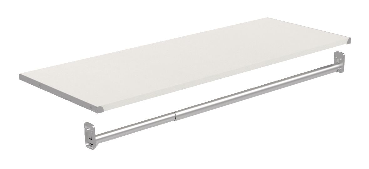 Modular Shelf & Hang Rod Kit, White
