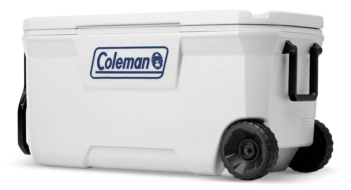 Marine Series Hard Cooler with Wheels, White, 100-QT