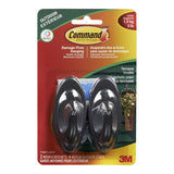 Command Outdoor Medium Slate Terrace Hooks, Easy Application, Foam Strips included