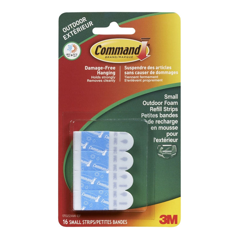 Outdoor Small Foam Adhesive Strip Refills, 16 Strips per Pack L4994