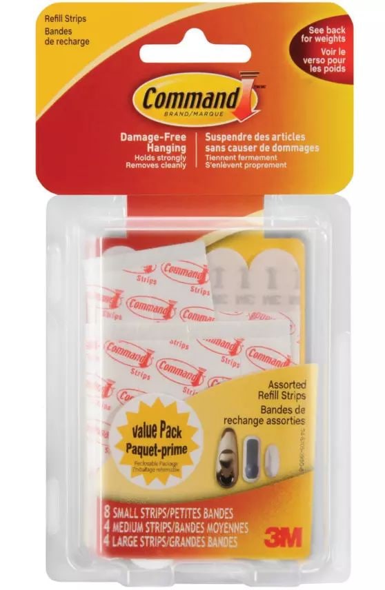 Removable Hook With Replacement Strips, Damage Free Hanging, Reusable C5161