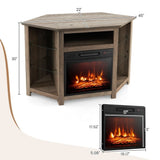 Fireplace TV Stand with Led Lights and 18"