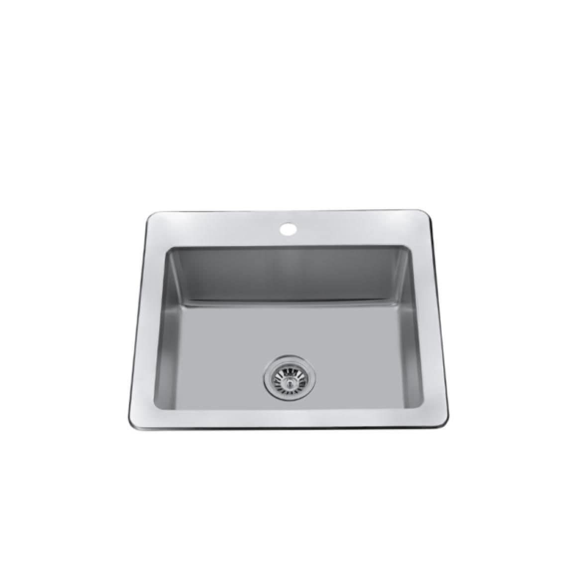 25-in Brushed Satin Stainless Steel Drop-in Sink