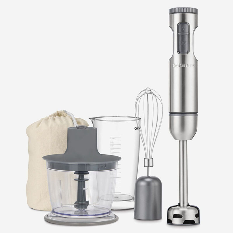 SmartStick 2-Speed Corded Hand Blender with Chopper & Whisk Attachments, Stainless Steel M2108