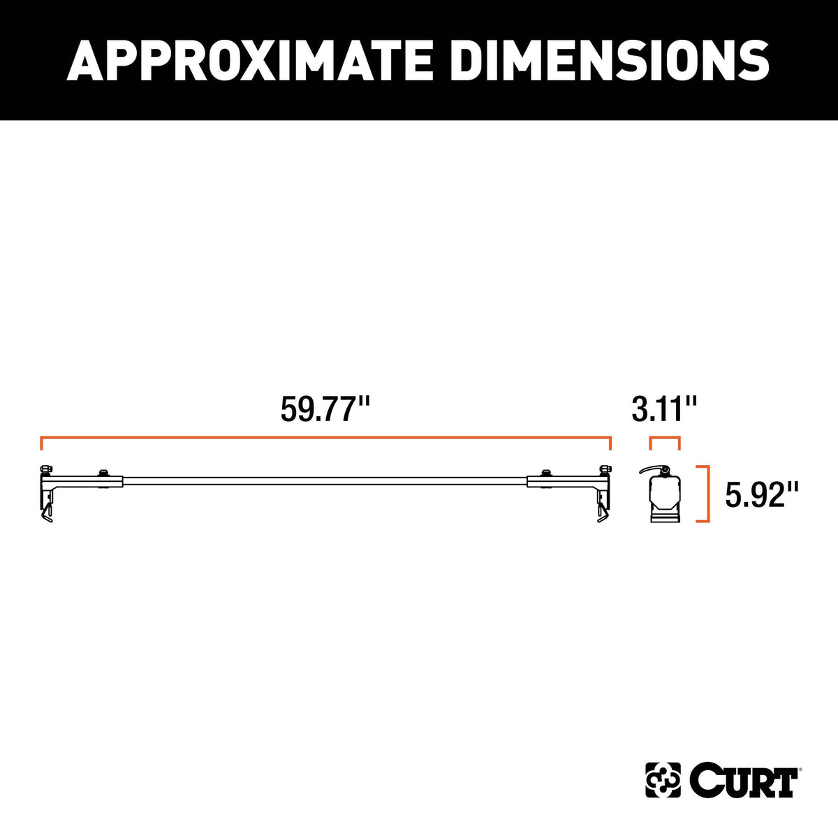 18122 Quick-Release Roof Rack Crossbars, Black Steel, Select Wrangler JK