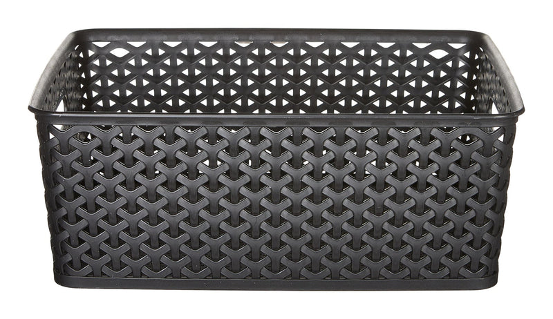 My Style Woven Storage Basket, Medium, Black J7681