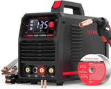 MIG Welder,110V Flux Core Welder Flux Core MIG/Lift TIG/Stick 3-in-1 Large LED Digital Display Welding Machine IGBT Inverter Welder FLUX-135PRO