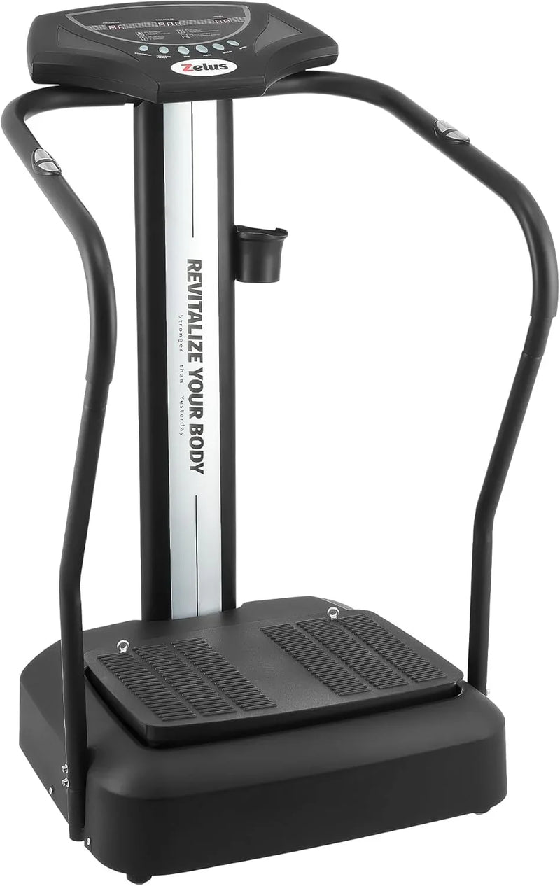 Whole Body Vibration Plate, 500W Vibration Plate Exercise Machine with 99 Levels 3 Preset Modes & 2 Resistance Bands, Training Fitness Vibration Platform Machine for Home Gym with 330lb Capacity C4919