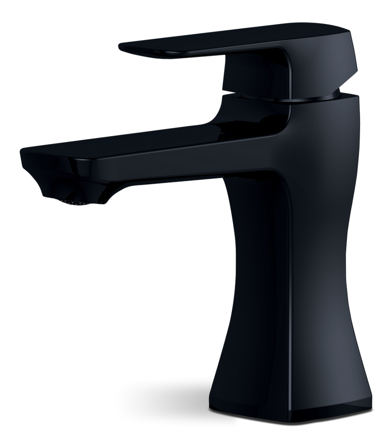 Aztek Single Handle 4-in Centreset Bathroom Sink Faucet with Pop-up Drain, Matte Black U9553